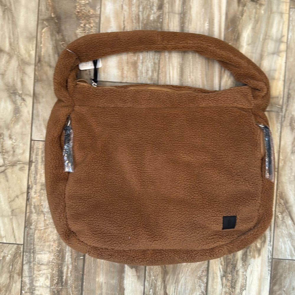Free People Brown Fleece Bag